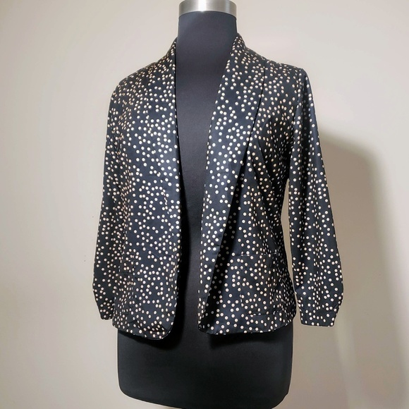 Xhilaration Jackets & Blazers - Xhilaration Polka dot black and tan blazer